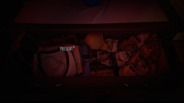 Show the baby's clothes taken from the dresser (the gift) to the policeman - 12 Minutes: Full walkthrough of the game - Transition description - 12 Minutes game guide