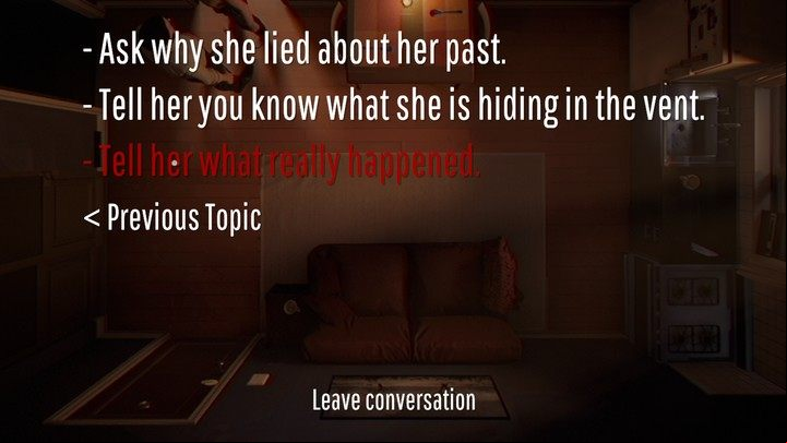 Once you have all evidence, along with the name of your wife's nanny revealed by the intruder, confess everything - 12 Minutes: Ending 4 - Confessed - Transition description - 12 Minutes game guide