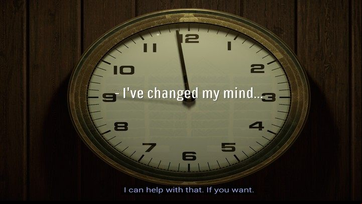 When you click the clock, you still have to wait until it strikes 12 - 12 Minutes: Ending 7 - Mindfulness - Transition description - 12 Minutes game guide