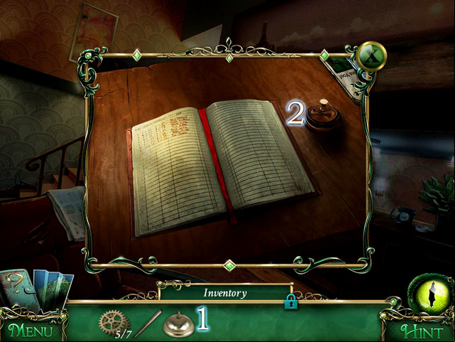 On sheriffs desk in Sheriff's Office you begin a scene with hidden object - Return to the hotel - Main storyline - 9 Clues: The Secret of Serpent Creek - Game Guide and Walkthrough