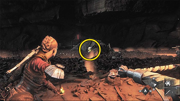 From here you can detonate a copper tank pictured above with an Ignifier - Plague Tale Requiem: Chapter 11, Explore the underground area - walkthrough - Chapter 11 - The Cradle of Centuries - A Plague Tale Requiem Guide, Walkthrough