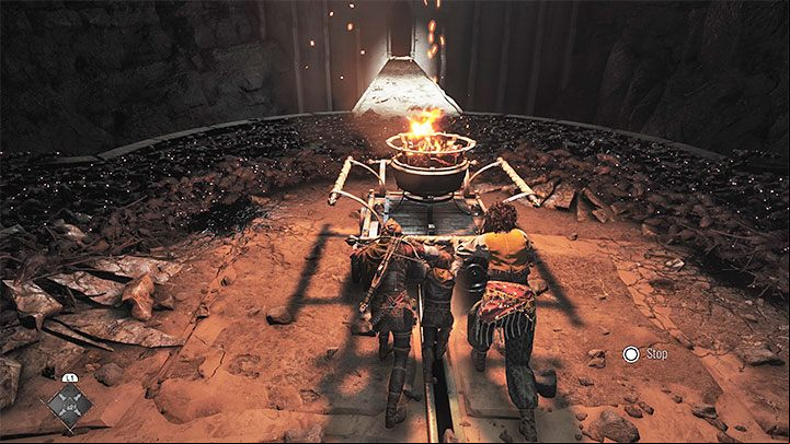 Following these steps will let you take the cart to the bridge, which serves as the area's exit - Plague Tale Requiem: Chapter 11, Explore the underground area - walkthrough - Chapter 11 - The Cradle of Centuries - A Plague Tale Requiem Guide, Walkthrough