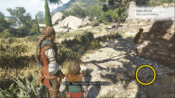 An animation in the lower right corner of the screen (we've highlighted it in the image above) informs you that your current progress is automatically saved - Plague Tale Requiem: How to save game, how to restart a sequence? - FAQ - A Plague Tale Requiem Guide, Walkthrough