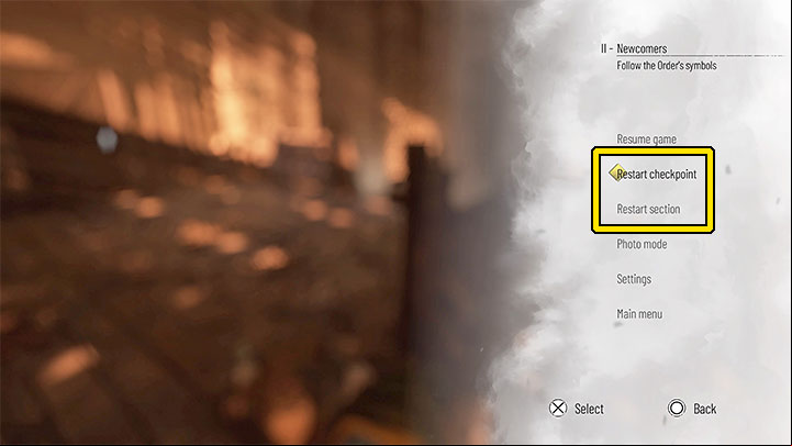 You can restart your current progress, for example, if you fail stealth and are detected, or if you wish to play a given fight in a different way and develop Amicia's other skills - Plague Tale Requiem: How to save game, how to restart a sequence? - FAQ - A Plague Tale Requiem Guide, Walkthrough