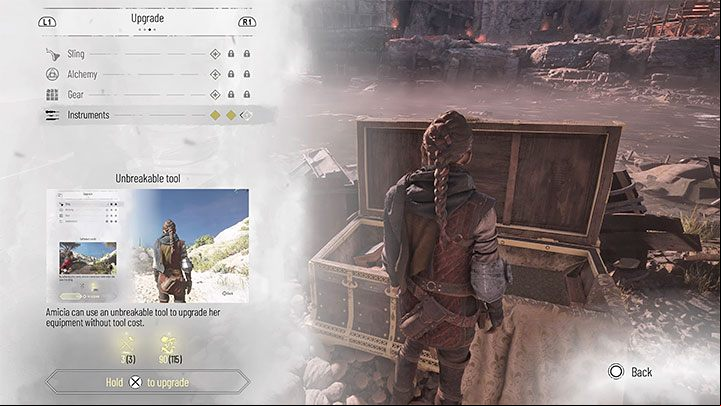 Each upgrade requires crafting ingredients - Plague Tale Requiem: Character development - Basics - A Plague Tale Requiem Guide, Walkthrough