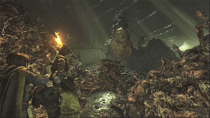 There is a torch nearby Take it and start exploring the nest - Plague Tale Requiem: Chapter 13, Find a way to the surface - walkthrough - Chapter 13 - Nothing left - A Plague Tale Requiem Guide, Walkthrough