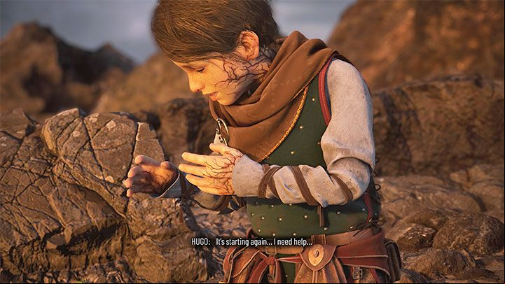 As you may know from the first installment of Plague Tale, Hugo suffers from a disease called Macula, and what we know is that it is connected to the rat plague haunting the land - Plague Tale Requiem: Ending - interpretation and explanation of the events of the finale - Chapter 17 - Legacy of de Rune Family - A Plague Tale Requiem Guide, Walkthrough