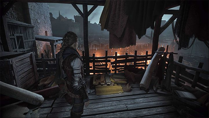 Explore the area to find a yellow interactive object - silk, which is what you're looking for - Plague Tale Requiem: Chapter 4 (Protectors Duty) - list of secrets - Hugo Herbarium and Souvenirs - A Plague Tale Requiem Guide, Walkthrough