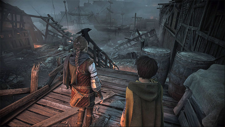 The opportunity to collect this secret appears shortly after leaving the Tar Workshop - the location where you've solved a puzzle involving setting fire to the tanks - Plague Tale Requiem: Chapter 4 (Protectors Duty) - list of secrets - Hugo Herbarium and Souvenirs - A Plague Tale Requiem Guide, Walkthrough