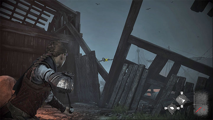 Along the way, be on the lookout for a hook (screenshot above - it is on the right) - Plague Tale Requiem: Chapter 4 (Protectors Duty) - list of secrets - Hugo Herbarium and Souvenirs - A Plague Tale Requiem Guide, Walkthrough