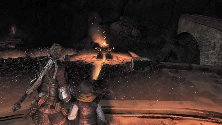 First, head towards the right cart (looking towards the exit) - Plague Tale Requiem: Chapter 11 (Cradle of Centuries) - list of secrets - Hugo Herbarium and Souvenirs - A Plague Tale Requiem Guide, Walkthrough