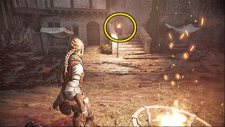 Drive away rats by igniting a brazier - Plague Tale Requiem: Secret Chests in Chapter 3 (A Burden of Blood) - list, locations - Secret chests - A Plague Tale Requiem Guide, Walkthrough
