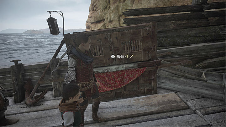 Turn left - the secret chest is on the deck and traditionally use 1 knife to open the workbench - Plague Tale Requiem: Secret Chests - Chapter 7 (Felons) - list, locations - Secret chests - A Plague Tale Requiem Guide, Walkthrough