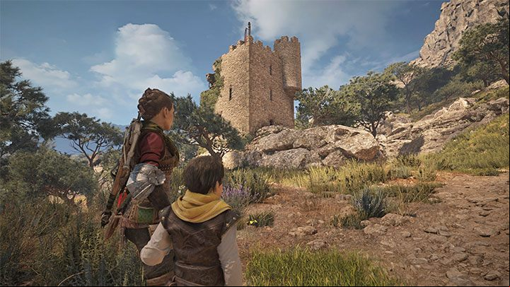 When staying in the open area, you need to look for a partially damaged tower - we show it in the screenshot above - you'll need to get to the top of it - Plague Tale Requiem: Secret Chests - Chapter 9 (Tales and Revelations) - list, locations - Secret chests - A Plague Tale Requiem Guide, Walkthrough