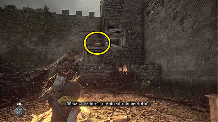 The secret is to be found while crossing the courtyard of the fort - Plague Tale Requiem: Secret Chests - Chapter 10 (Bloodline) - list, locations - Secret chests - A Plague Tale Requiem Guide, Walkthrough