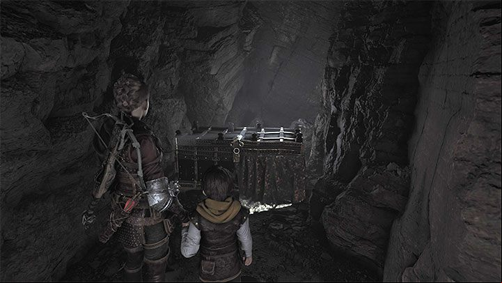 Wait before embarking on the lit path, and instead search for a side area (screenshot above) - Plague Tale Requiem: Secret Chests - Chapter 11 (The Cradle of Centuries) - list, locations - Secret chests - A Plague Tale Requiem Guide, Walkthrough