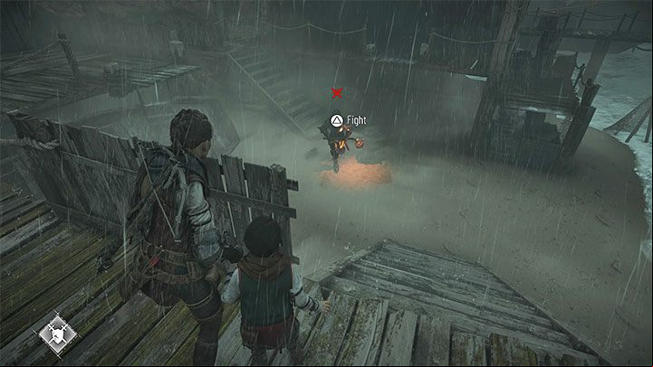 Once you're back to the main path, follow it to reach the fishing village - Plague Tale Requiem: Chapter 7, Reach Sophias boat - walkthrough - Chapter 7 - Felons - A Plague Tale Requiem Guide, Walkthrough