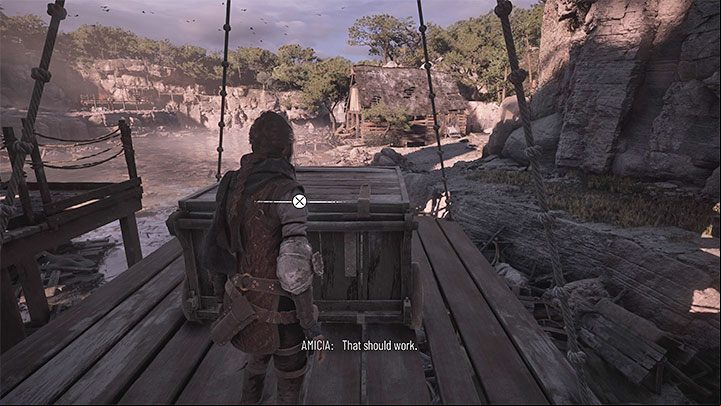 Start pushing the cart again - Plague Tale Requiem: Chapter 5, Find a way to reach the boat - walkthrough - Chapter 5 - In Our Wake - A Plague Tale Requiem Guide, Walkthrough