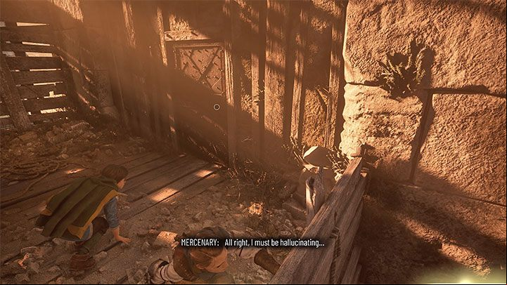 There is a small hole through which you need to squeeze through - Plague Tale Requiem: Chapter 2, Walk to the house - walkthrough - Chapter 2 - Newcomers - A Plague Tale Requiem Guide, Walkthrough