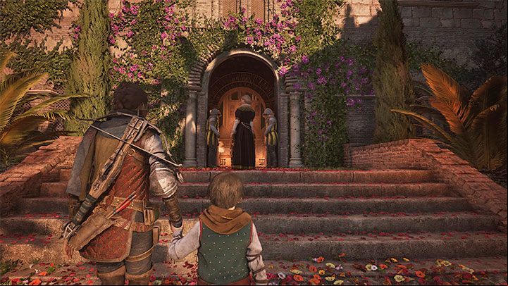 You'll be taken to Count's estate, but this time you'll be treated as a guest - Plague Tale Requiem: Chapter 8, Escape From the Counts Soldiers - walkthrough - Chapter 8 - A Sea of Promises - A Plague Tale Requiem Guide, Walkthrough