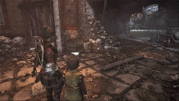 In the new area, you will encounter, e - Plague Tale Requiem: Chapter 13, Reach the port - walkthrough - Chapter 13 - Nothing left - A Plague Tale Requiem Guide, Walkthrough