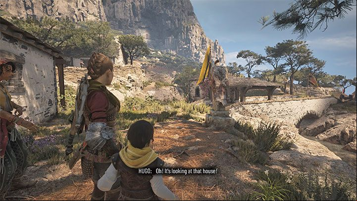 The third statue is near the bridge and faces the house - Plague Tale Requiem: Chapter 9, Explore The Island - walkthrough - Chapter 9 - Tales and Revelations - A Plague Tale Requiem Guide, Walkthrough