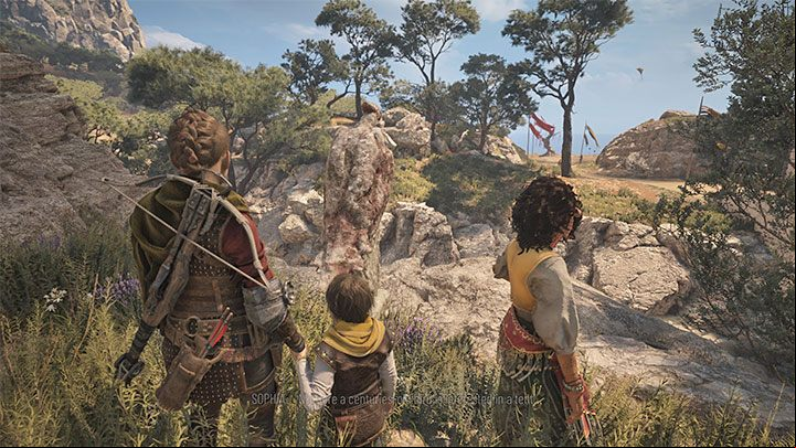 The fourth statue is by the rocks and faces the red flags - Plague Tale Requiem: Chapter 9, Explore The Island - walkthrough - Chapter 9 - Tales and Revelations - A Plague Tale Requiem Guide, Walkthrough