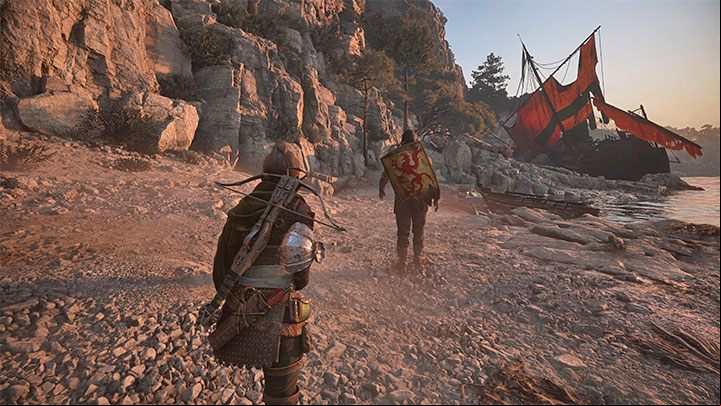 You start this chapter on a beach - Plague Tale Requiem: Chapter 15, Kill the Count - walkthrough - Chapter 15 - Dying Sun - A Plague Tale Requiem Guide, Walkthrough