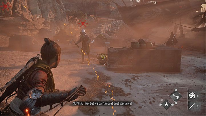 As a reminder, unarmored enemies can be killed with a sling, though you should still do so from behind cover - Plague Tale Requiem: Chapter 15, Kill the Count - walkthrough - Chapter 15 - Dying Sun - A Plague Tale Requiem Guide, Walkthrough