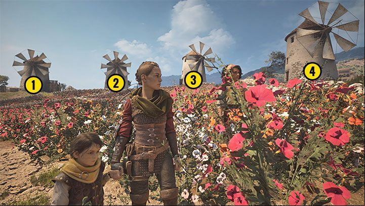 Your task is to set up the windmills in the correct way - Plague Tale Requiem: Windmills puzzle in Chapter 9 - how to get the Bracer? - Secrets and Collectibles - A Plague Tale Requiem Guide, Walkthrough