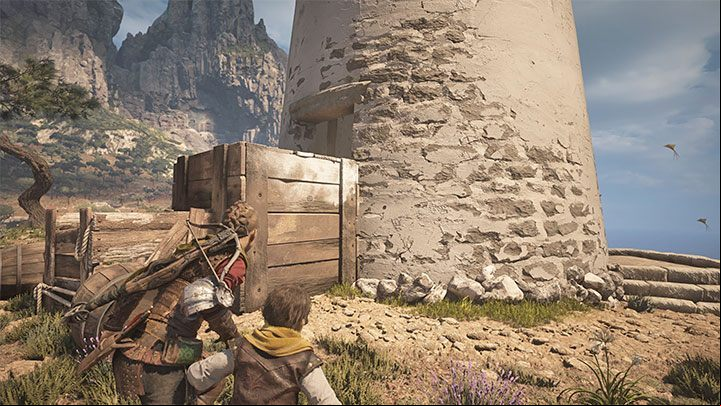 You'll destroy the barricade, unlocking the way inside - Plague Tale Requiem: Windmills puzzle in Chapter 9 - how to get the Bracer? - Secrets and Collectibles - A Plague Tale Requiem Guide, Walkthrough