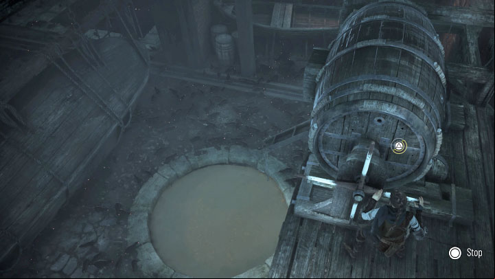The platform with the barrel should be above the second tank - Plague Tale Requiem: Chapter 4, Find the Orders boat - walkthrough - Chapter 4 - Protectors Duty - A Plague Tale Requiem Guide, Walkthrough