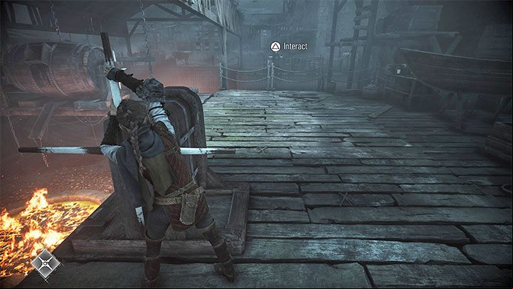 Don't let go of the crank and ask Lucas to use the one he's standing by - Plague Tale Requiem: Chapter 4, Find the Orders boat - walkthrough - Chapter 4 - Protectors Duty - A Plague Tale Requiem Guide, Walkthrough