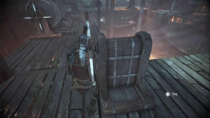 Use the crank again to raise the final boat - Plague Tale Requiem: Chapter 4, Find the Orders boat - walkthrough - Chapter 4 - Protectors Duty - A Plague Tale Requiem Guide, Walkthrough