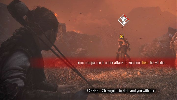 You must now dispatch the enemy holding Beatrice before he kills her - Plague Tale Requiem: Chapter 1, Reach the city - walkthrough - Chapter 1 - Under a New Sun - A Plague Tale Requiem Guide, Walkthrough