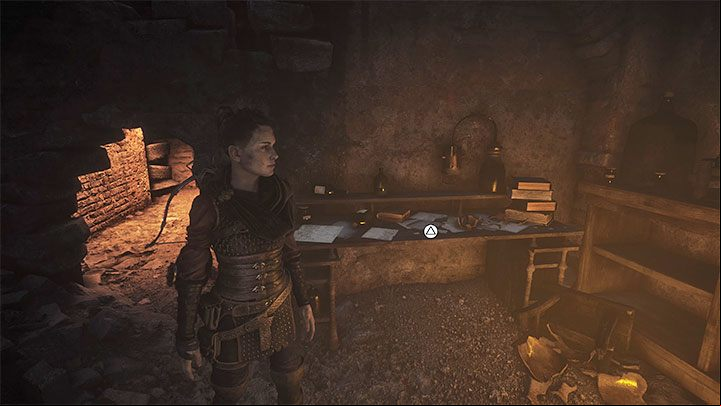 Examine the left desk and watch Amicia's reaction - Plague Tale Requiem: Chapter 13 (Nothing Left) - list of secrets - Hugo Herbarium and Souvenirs - A Plague Tale Requiem Guide, Walkthrough