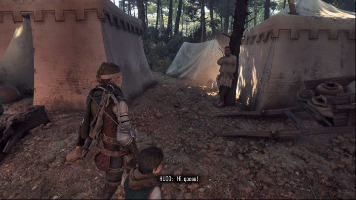 During your journey, you'll come across a pilgrim camp, and to get this find, you'll need to explore its first part thoroughly - Plague Tale Requiem: Chapter 6 (Leaving All Behind - list of secrets - Hugo Herbarium and Souvenirs - A Plague Tale Requiem Guide, Walkthrough