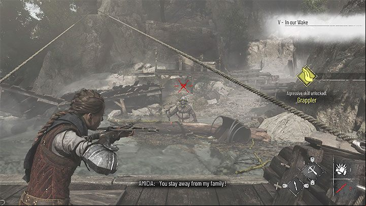 You'll eventually take the crossbow with you - Plague Tale Requiem: Chapter 5, Run from Arnaud - walkthrough - Chapter 5 - In Our Wake - A Plague Tale Requiem Guide, Walkthrough