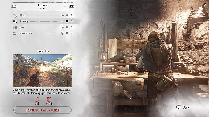 You can unlock advanced gadgets at workbenches - Plague Tale Requiem: Crafting - Basics - A Plague Tale Requiem Guide, Walkthrough