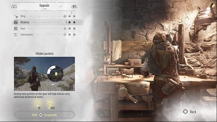 Amicia's inventory is initially severely limited - Plague Tale Requiem: Crafting - Basics - A Plague Tale Requiem Guide, Walkthrough