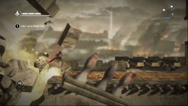 Effective wall explosion - if you wont dodge it can be lethal - Vengeance - walkthrough for sequence 12 - Walkthrough - Assassins Creed Chronicles: China - Game Guide and Walkthrough
