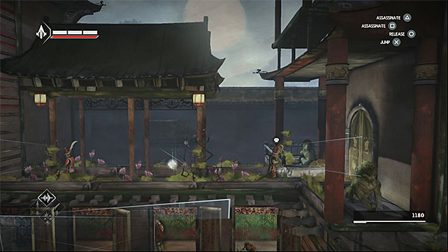 When enemies disband, you can reach the last secret - Shards in sequence 9 - Old Friend - Animus shards - Assassins Creed Chronicles: China - Game Guide and Walkthrough