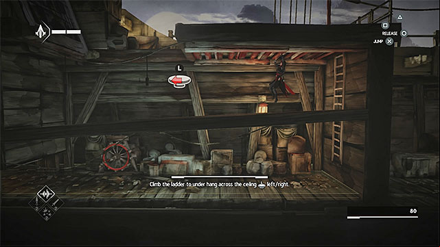 You must use the ladder at the ceiling - The Port - walkthrough for sequence 3 - Walkthrough - Assassins Creed Chronicles: China - Game Guide and Walkthrough