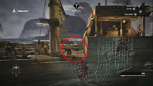 Examine the territory at the base of the right mast - Shards in sequence 3 - The Port - Animus shards - Assassins Creed Chronicles: China - Game Guide and Walkthrough