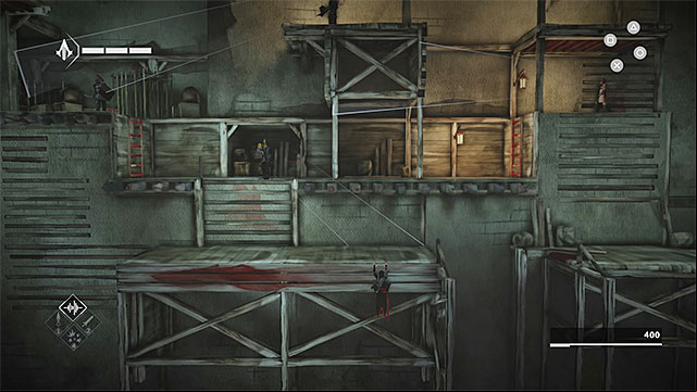 Use the lower edges and go right - The Slaver - walkthrough for sequence 4 - Walkthrough - Assassins Creed Chronicles: China - Game Guide and Walkthrough