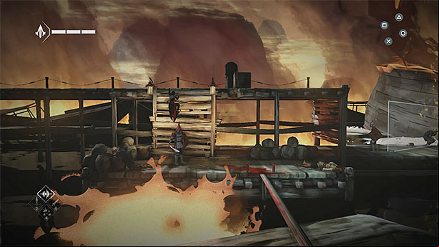 Better, alternative path to the finish line includes attacking a single enemy by surprise - Consequences - walkthrough for sequence 5 - Walkthrough - Assassins Creed Chronicles: China - Game Guide and Walkthrough