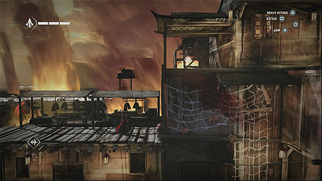 Shard is above the fishing nets - Shards in sequence 5 - Consequences - Animus shards - Assassins Creed Chronicles: China - Game Guide and Walkthrough