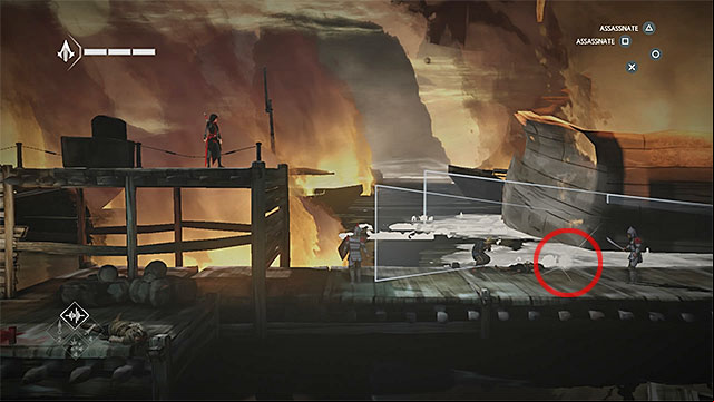 You can defeat the guards or jump to the secret - Shards in sequence 5 - Consequences - Animus shards - Assassins Creed Chronicles: China - Game Guide and Walkthrough