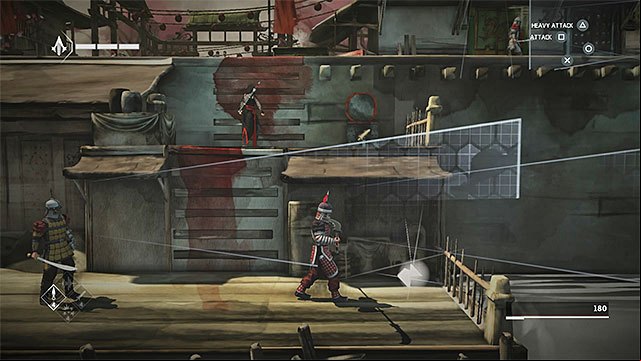 Secret can be found on the right from the gate guarded by enemy with gunfire - Shards in sequence 6 - The Search - Animus shards - Assassins Creed Chronicles: China - Game Guide and Walkthrough