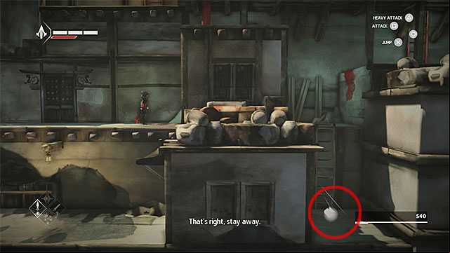 Jump to the small hole - Shards in sequence 6 - The Search - Animus shards - Assassins Creed Chronicles: China - Game Guide and Walkthrough
